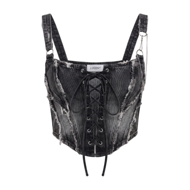 Rebel Lace Denim Corset