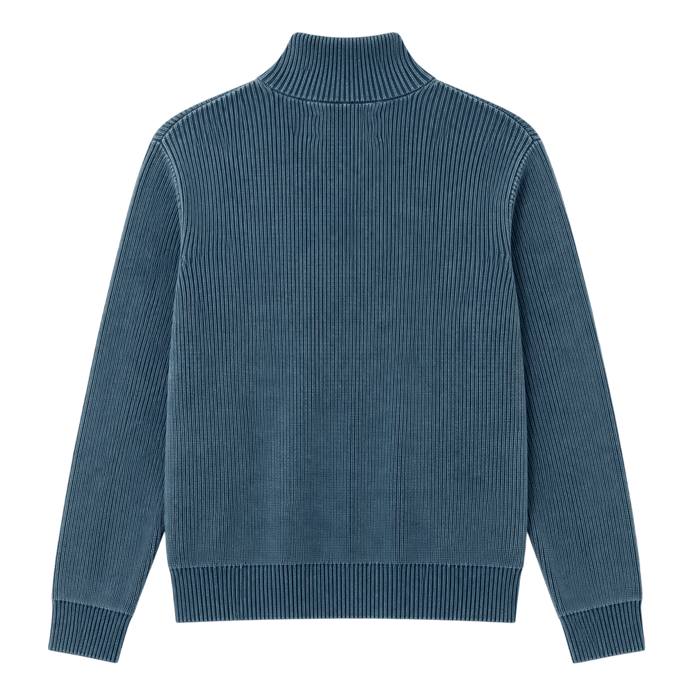 Ribbed Zip Knit Jacket
