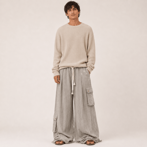 Linen Cargo Pants