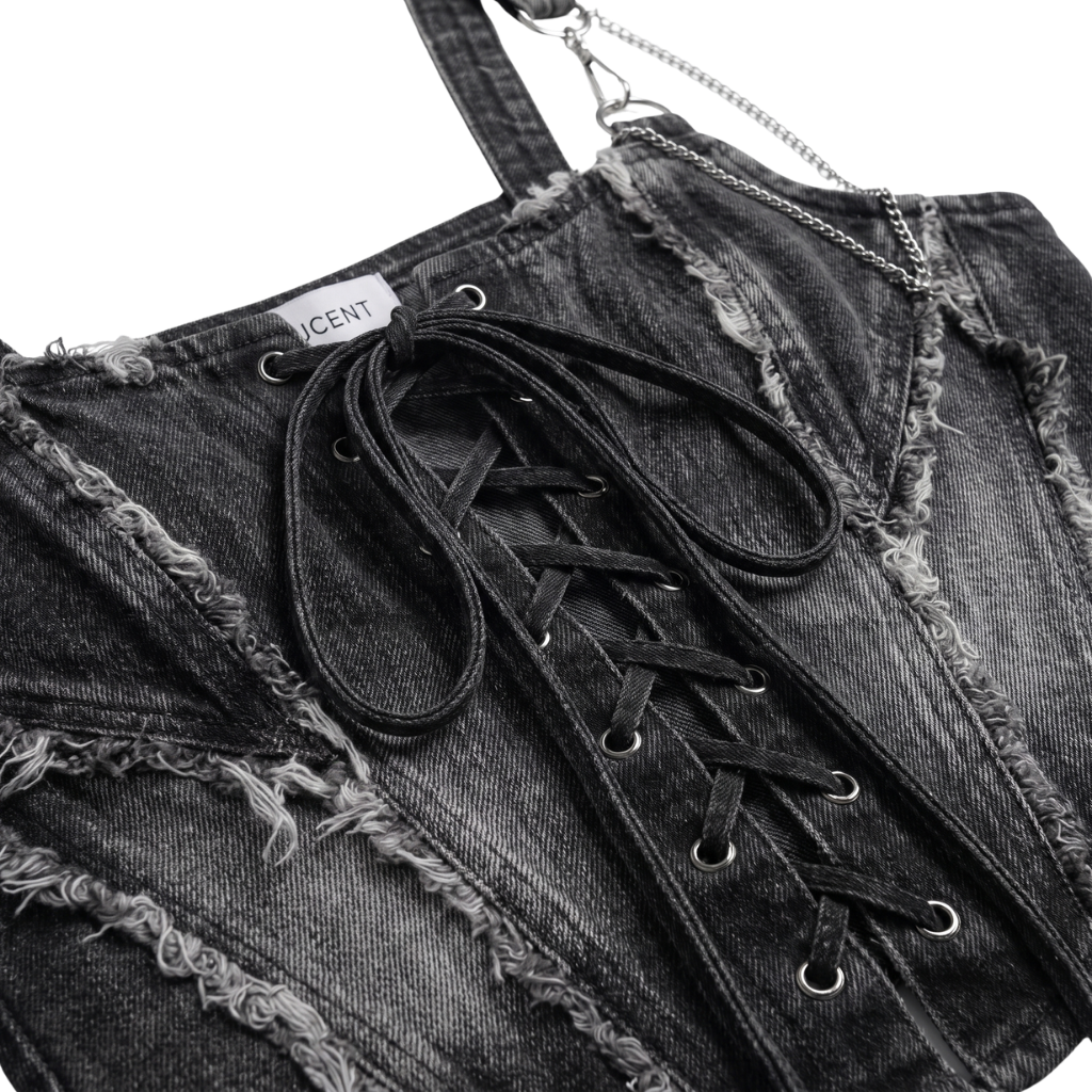 Rebel Lace Denim Corset