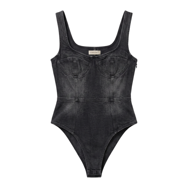 Sculpt Denim Bodysuit