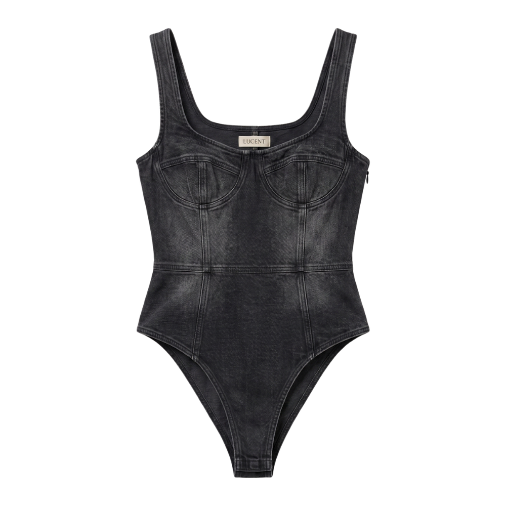 Sculpt Denim Bodysuit