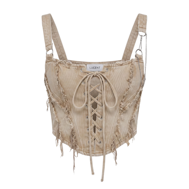 Rebel Lace Denim Corset