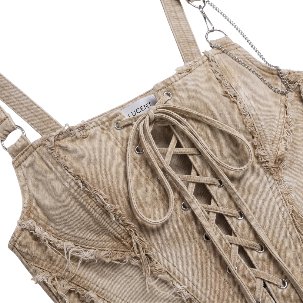 Rebel Lace Denim Corset
