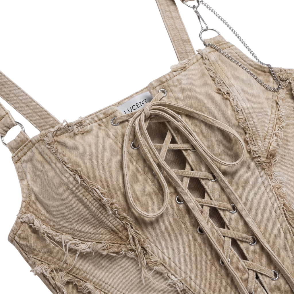 Rebel Lace Denim Corset