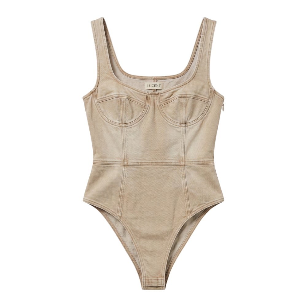 Sculpt Denim Bodysuit