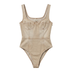 Sculpt Denim Bodysuit