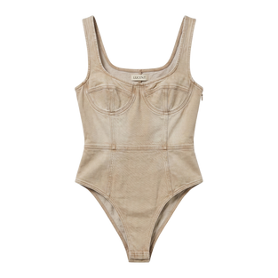Sculpt Denim Bodysuit