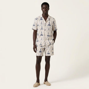 Postcard Print Shorts