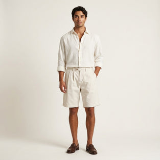 Pleated Chino Shorts