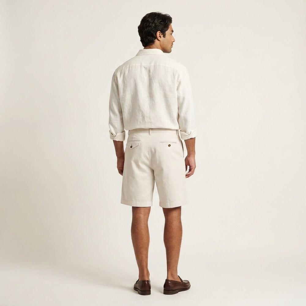 Pleated Chino Shorts