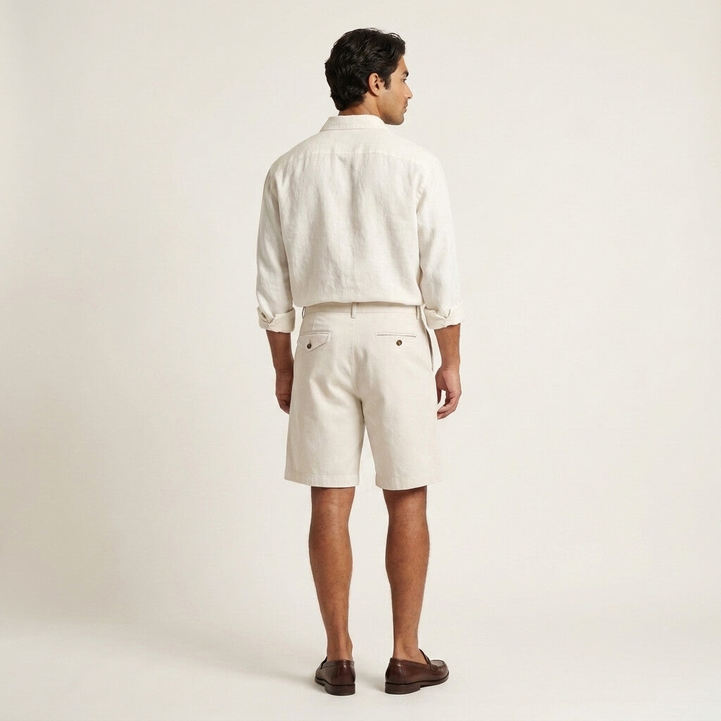 Pleated Chino Shorts