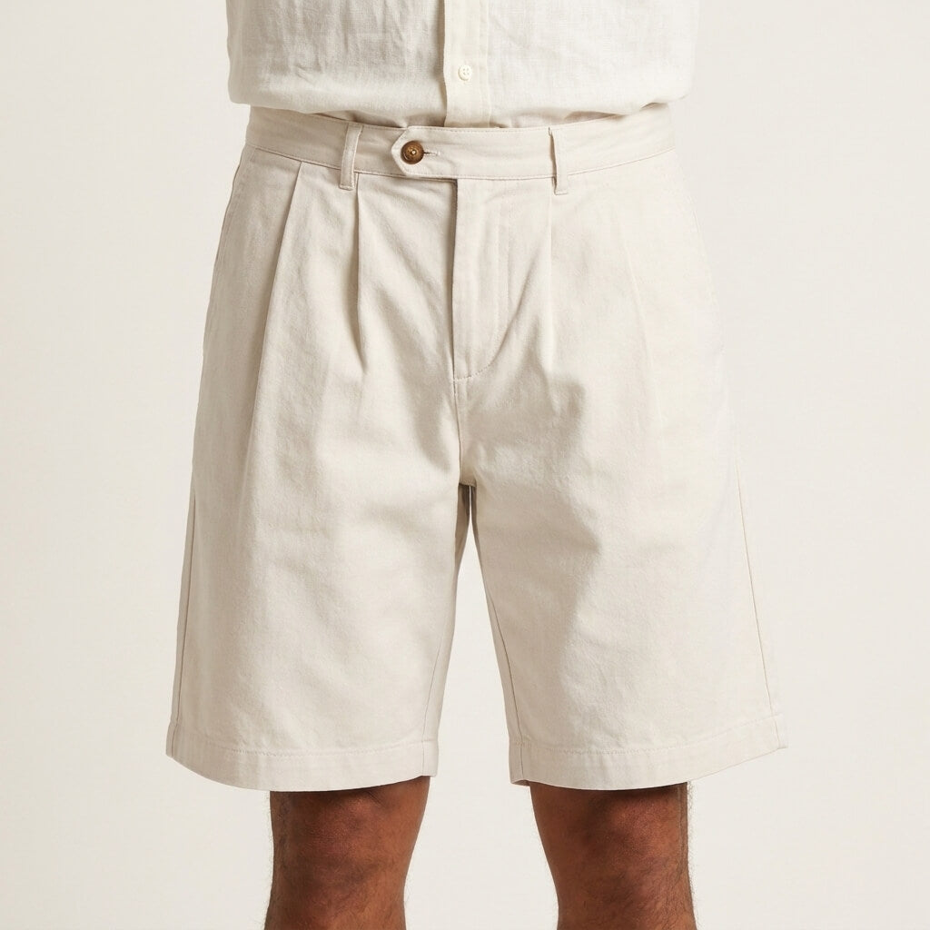 Pleated Chino Shorts