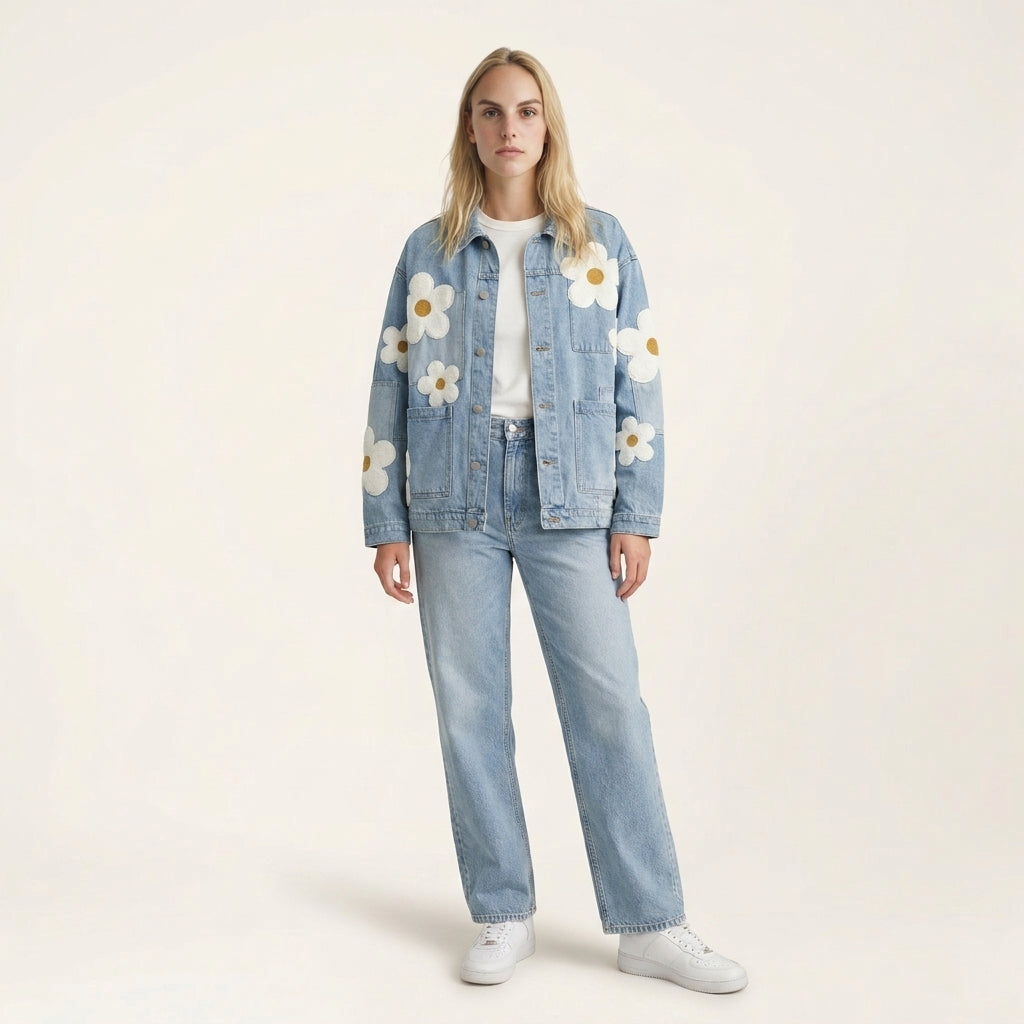 Bloom Patch Denim Jacket
