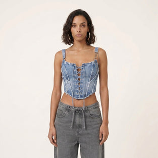 Rebel Lace Denim Corset