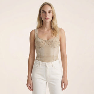 Sculpt Denim Bodysuit