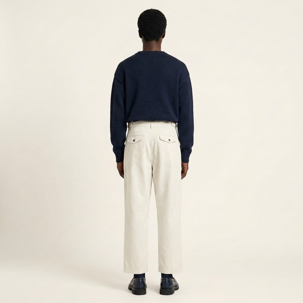 Pantalon large plissé