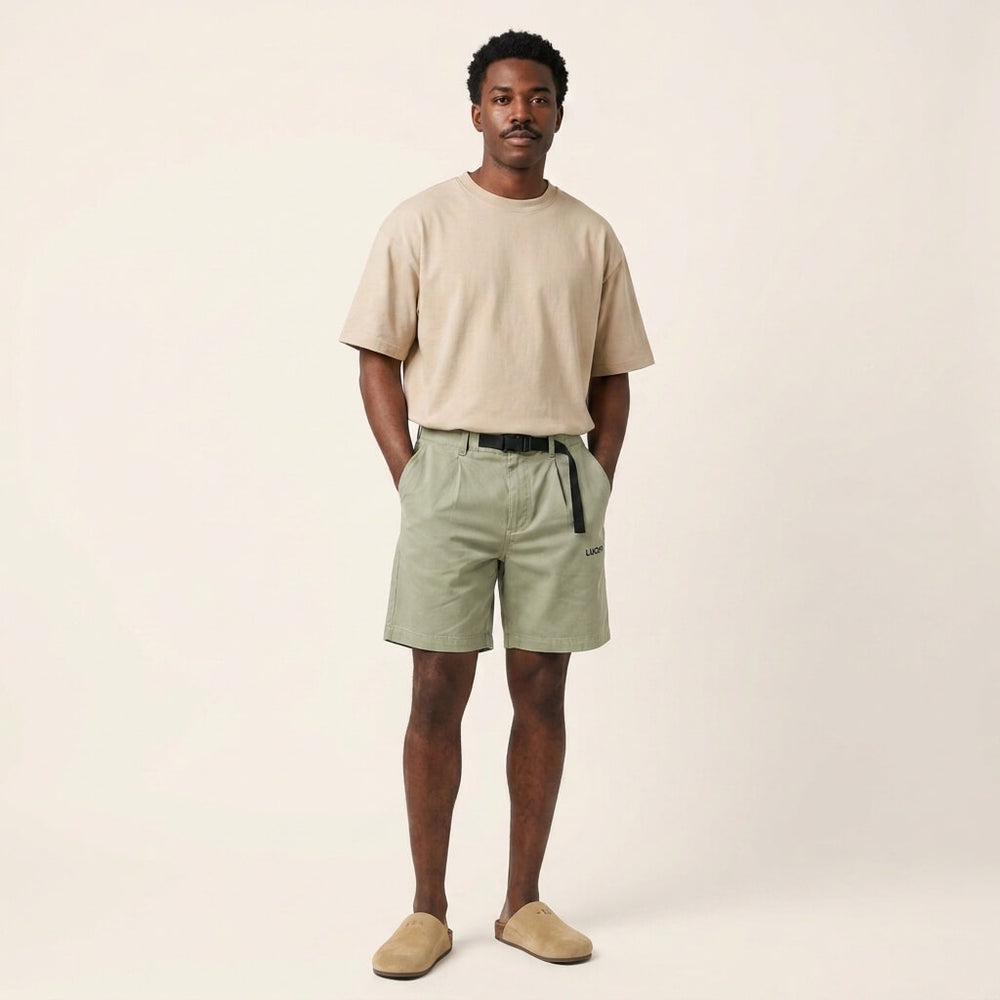 Belted Ripstop Shorts