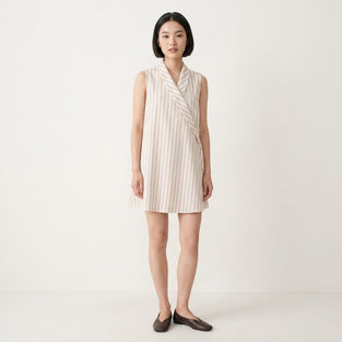 Wrap Collar Swing Dress