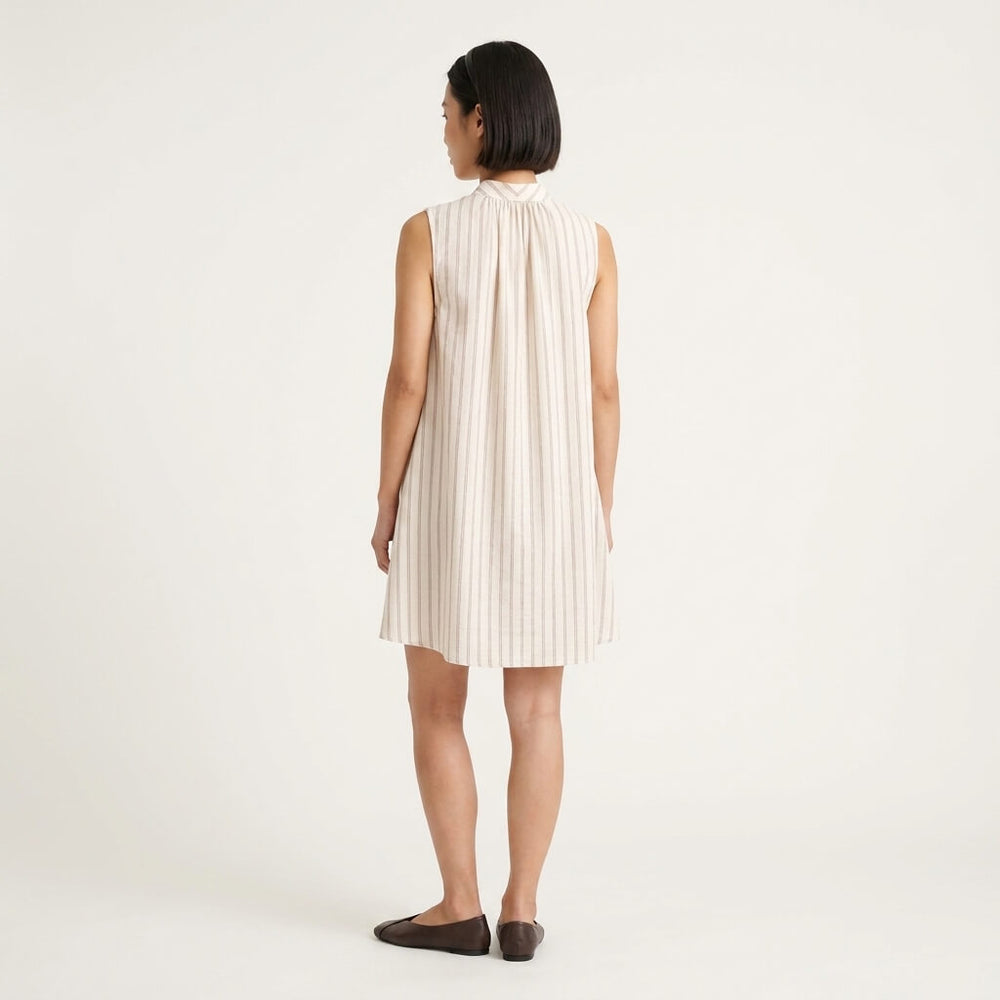 Wrap Collar Swing Dress