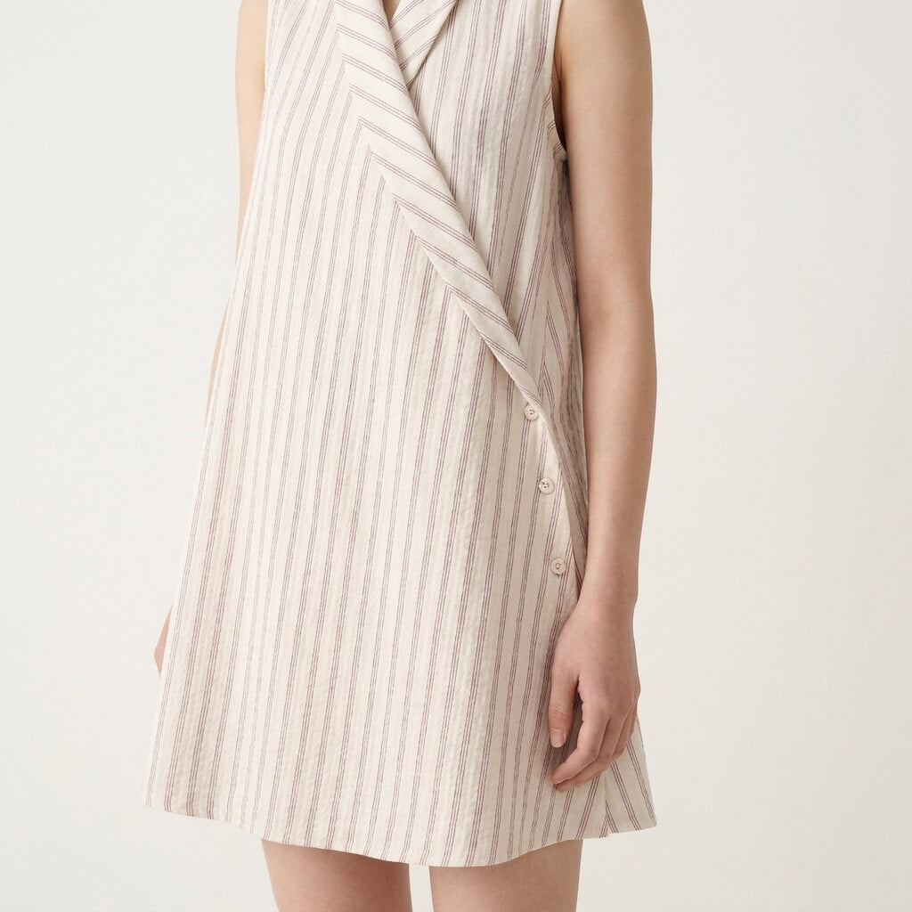 Wrap Collar Swing Dress