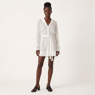 Cape-Back Silk Mini Dress