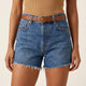 Short en jean taille haute