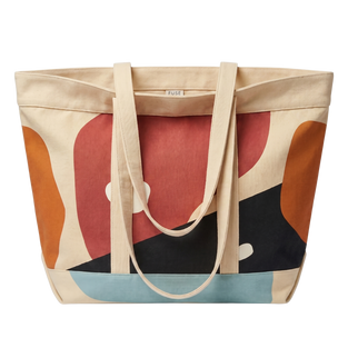 Sac fourre-tout en toile à motifs abstraits